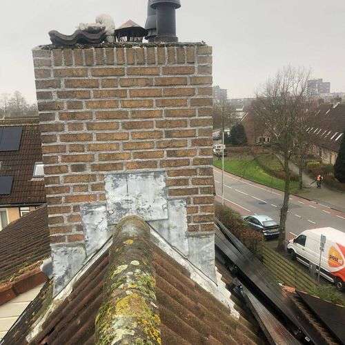 Schoorsteenrenovatie Waspik met loodslab